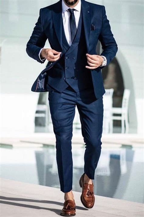 navy blue and brown suit|navy blue suits for men.